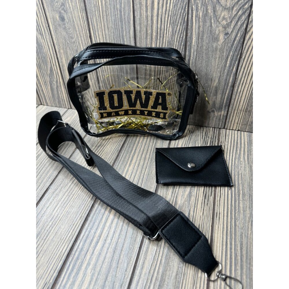 Iowa Hawkeyes Clear Crossbody Bag With Wristlet